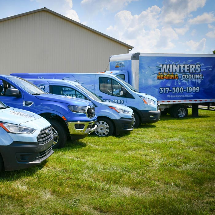 Winters Heating & Cooling trucks